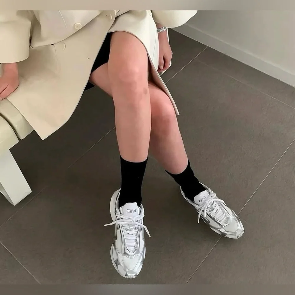 Nike 💅✨ Air Max Muse Y2K Runner White Metallic Silver Shoes FV1920-100 7 8 9 9.5 - Picture 8 of 13